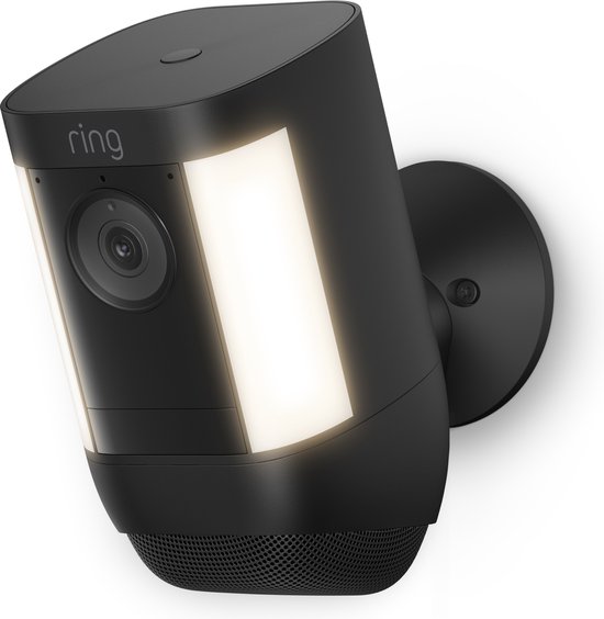 Ring Spotlight Cam Pro - Batterij - Beveiligingscamera - 2K video - Zwart